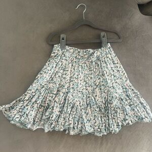 Aeropostale Floral Skater Skirt - Blue and White